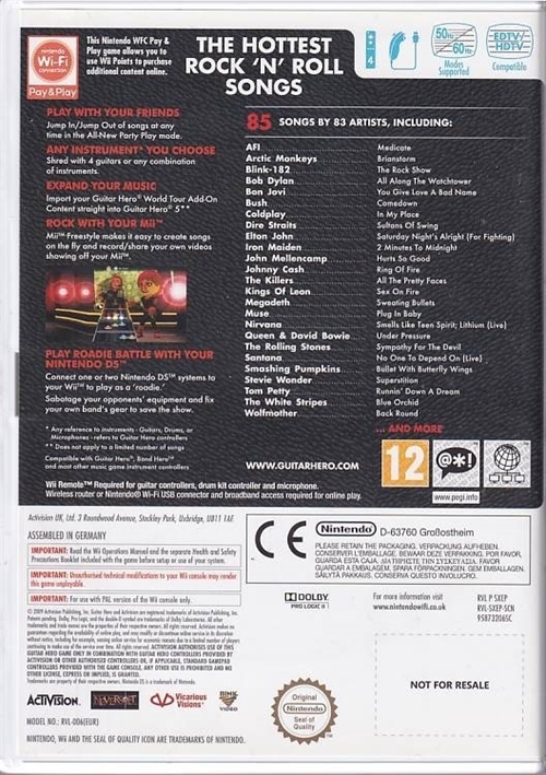 Guitar Hero 5 - Nintendo Wii (B Grade) (Genbrug)